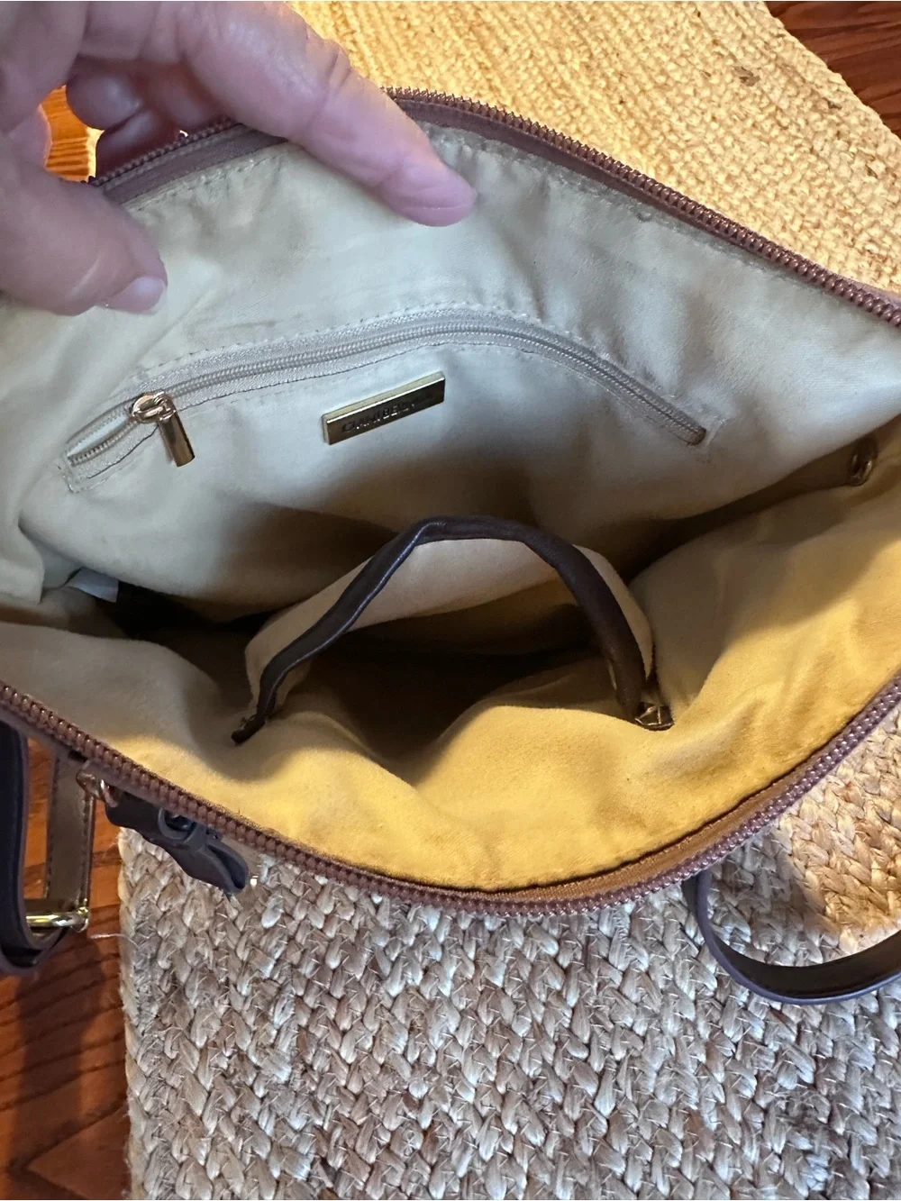 Giana Bernini Crossbody Bag in Faux Ostrich with Adjustable 48”Strap